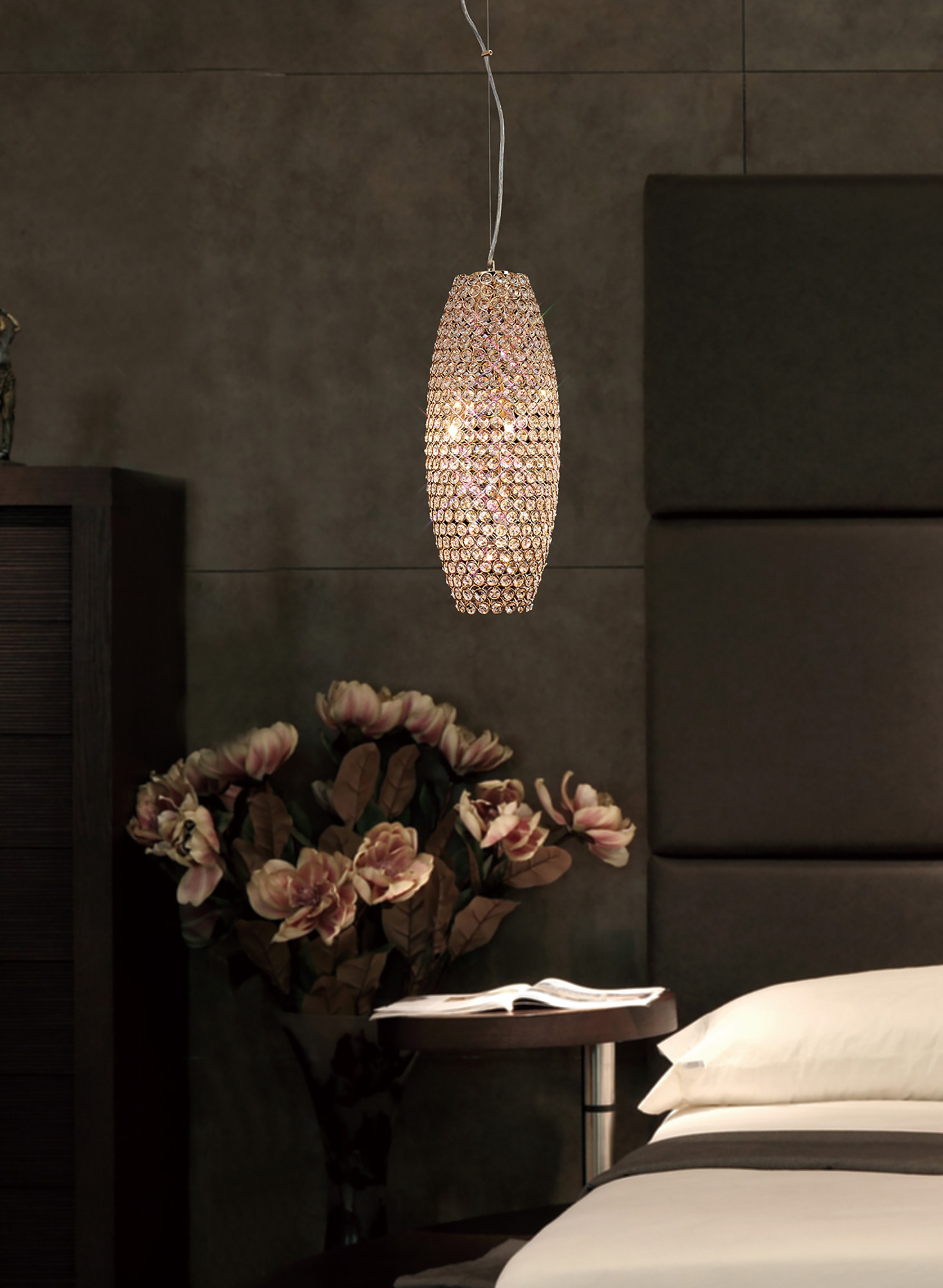 Kos Crystal Ceiling Lights Diyas Single Crystal Pendants